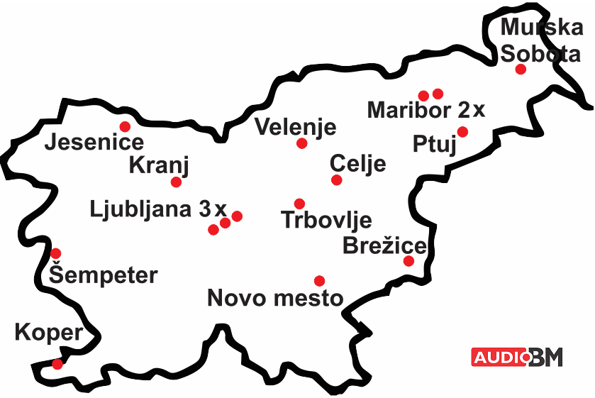 AUDIO_BM_slusni-aparati-lokacija-na_zemljevidu_Slovenije-16-slusnih-centrov-logotip