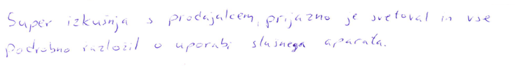 Super_izkusnja_zelo_sem_zadovoljna_slusni_center_AUDIO_BM_slusni_aparati_strokovni_prijazni_slusni_akustiki_otlog_specialist_pregled_ambulanta_izjava_stranke